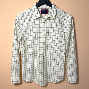 UNTUCKit Men’s Medium Plaid Button Down Shirt Wrinkle Free Regular Fit